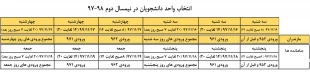 برنامه انتخاب واحد و حذف و اضافه نیمسال دوم 98– 97 3