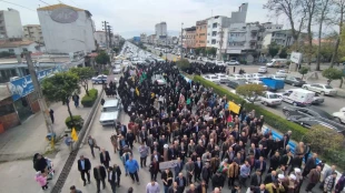 حضور کارکنان دانشکده ملی مهارت محمودآباد در راهپیمایی روز قدس 3