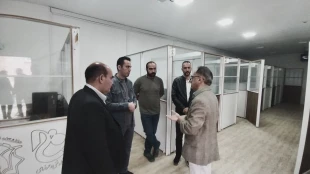 نشست دکتر احمدی ریاست با کاپیتان حائری مدیر عامل موسسه راهبردانش دریا در دانشکده ملی مهارت محمودآباد 5