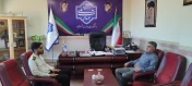 دیدار فرمانده پایگاه بسیج دانشجویی دانشکده با ریاست مرکز